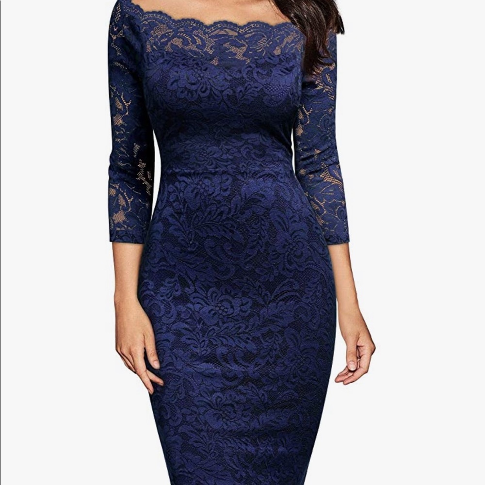 Navy blue cocktail dress